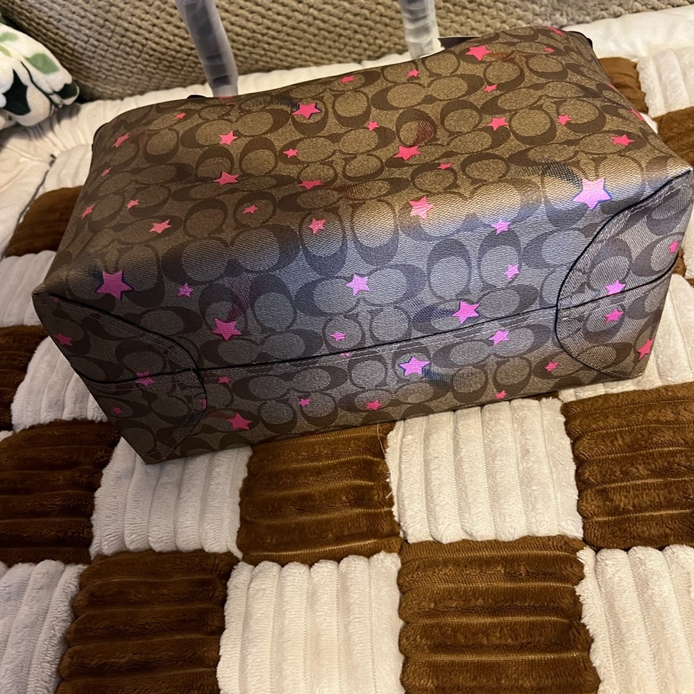 Coach Signature Disco Star City Tote in Khaki Multi NWTS! - Picture 5 of 7
